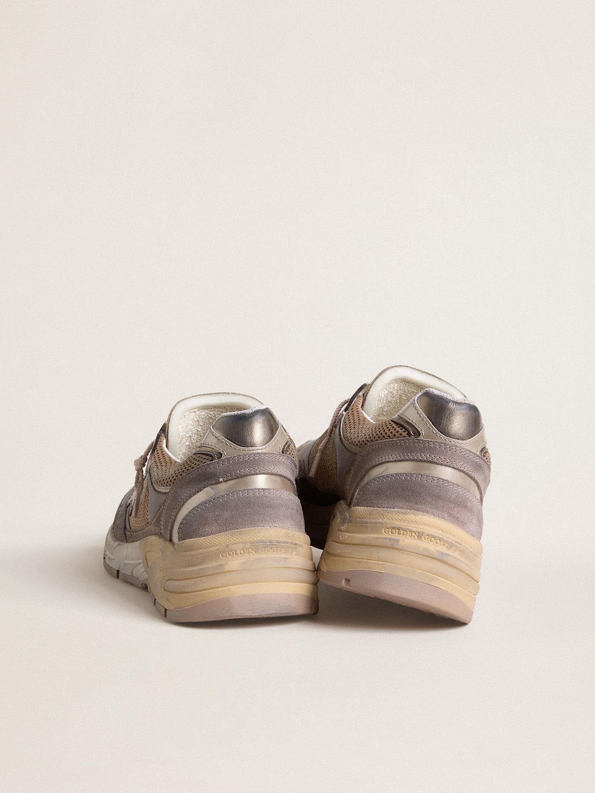 Women's Dad-Star in lilac suede and mesh with laminated leather star and heel tab | Golden Goose