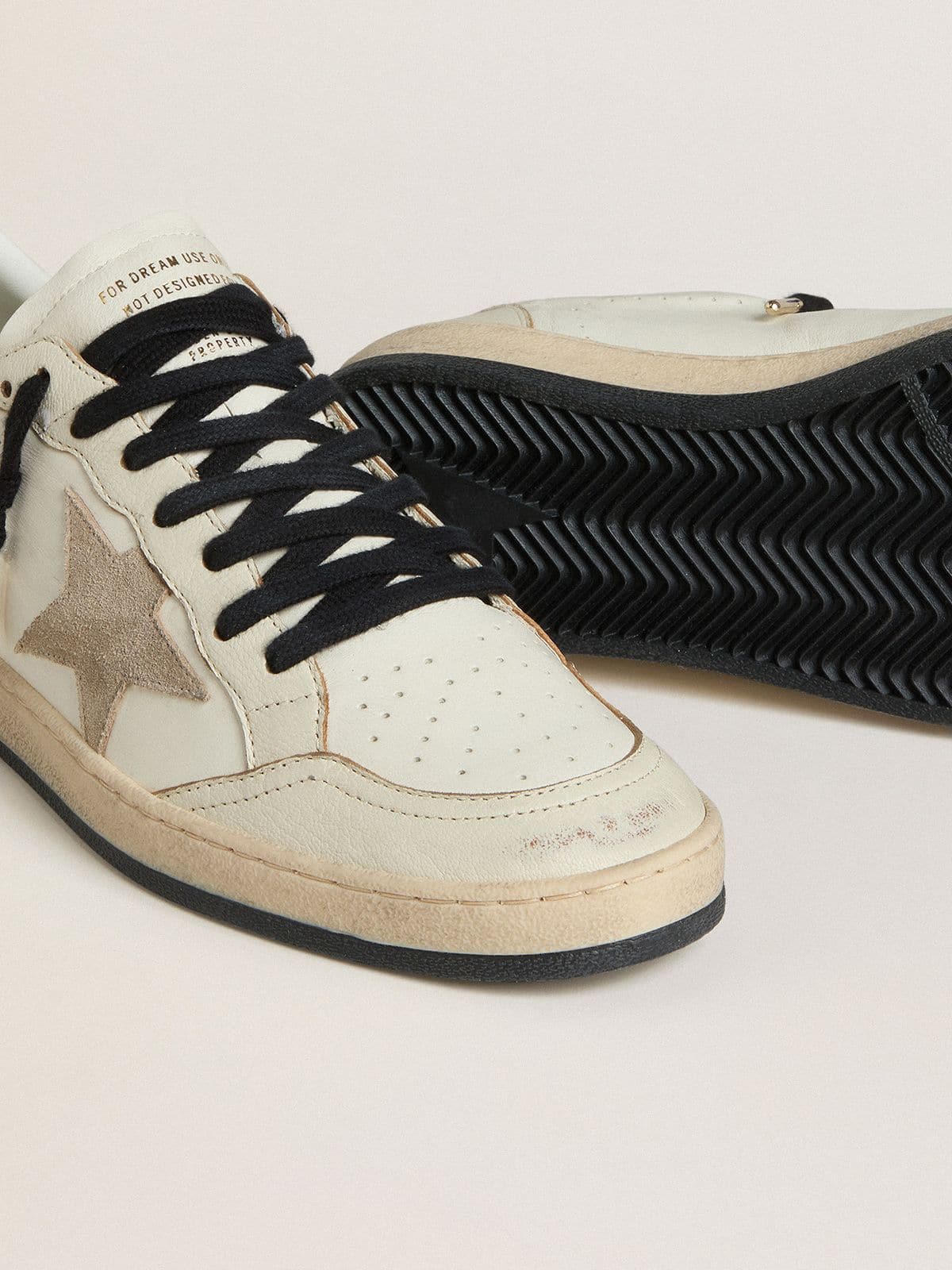 Women's Ball Star Wishes with suede star and leopard-print pony skin heel tab | Golden Goose