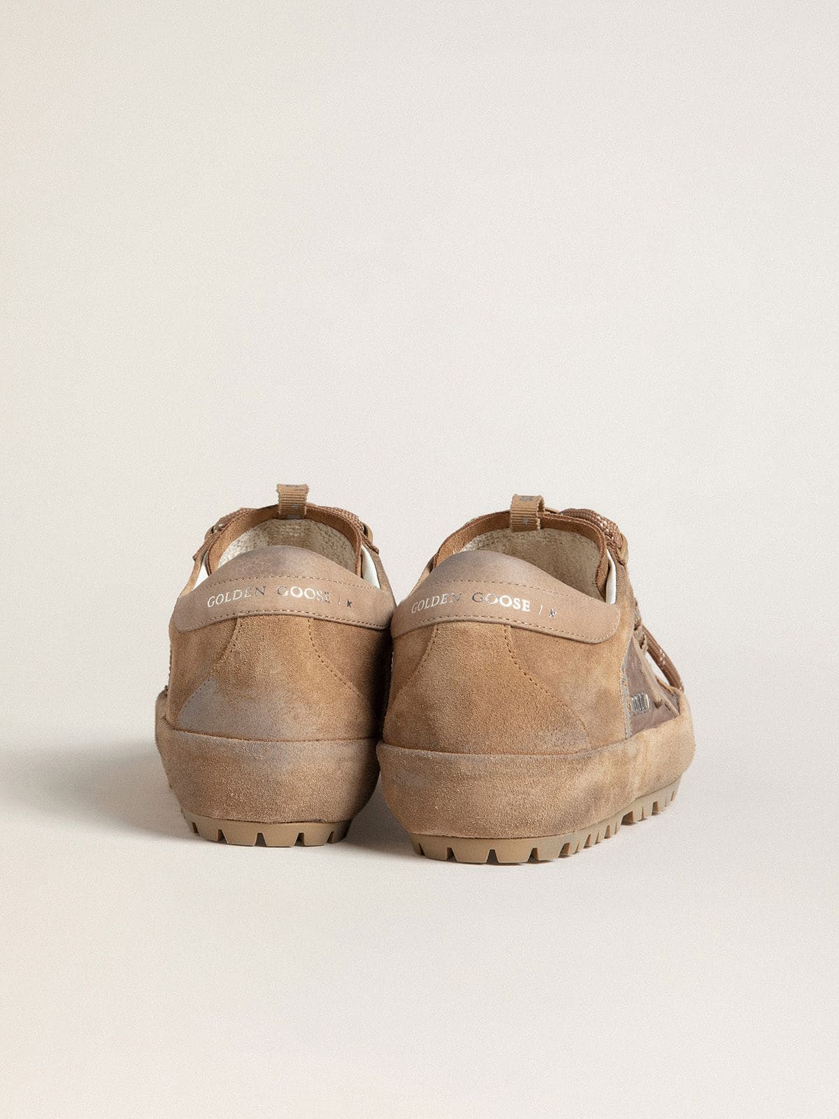Women's Super-Star Ski in Dolmias and caramel suede with marble nubuck star and heel tab | Golden Goose