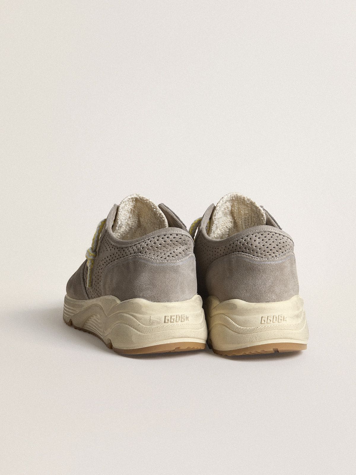 Women's Running Sole in gray suede with gray suede star and heel tab | Golden Goose