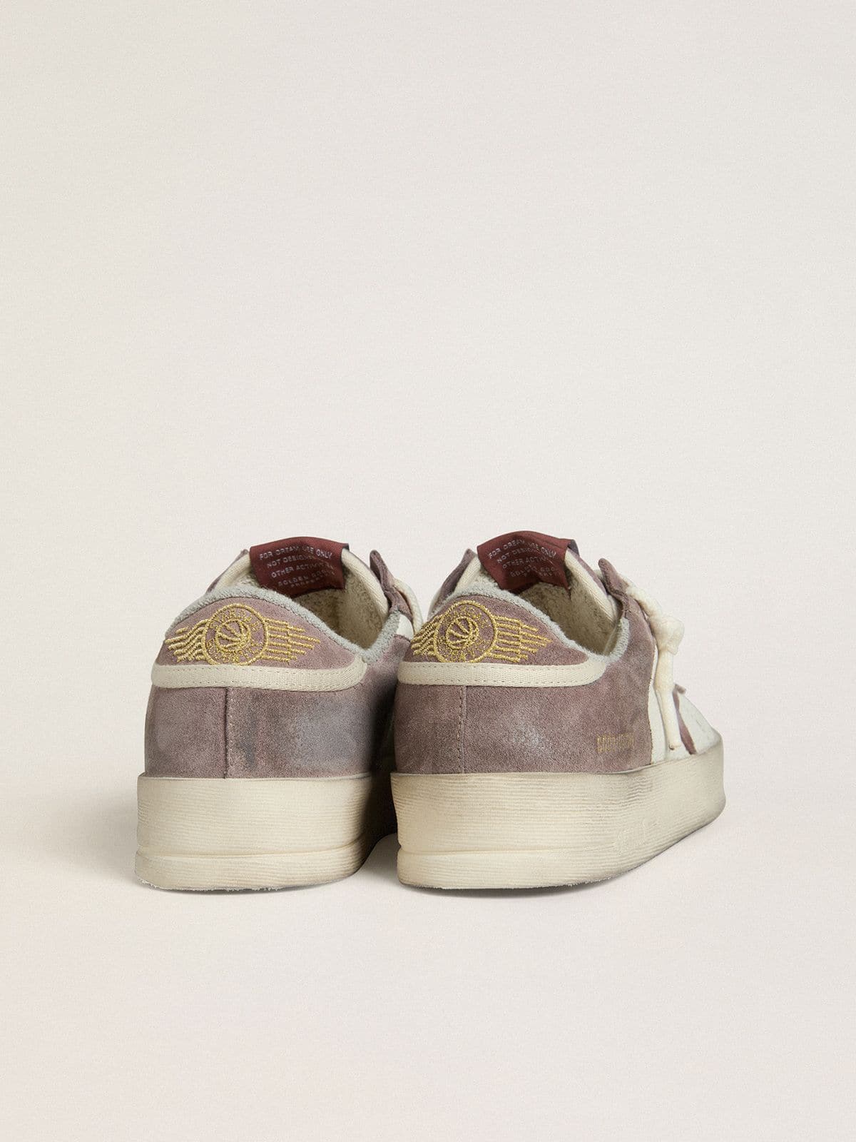 Women's Stardan LTD in nappa leather and suede with mauve suede star and lavender suede heel tab | Golden Goose