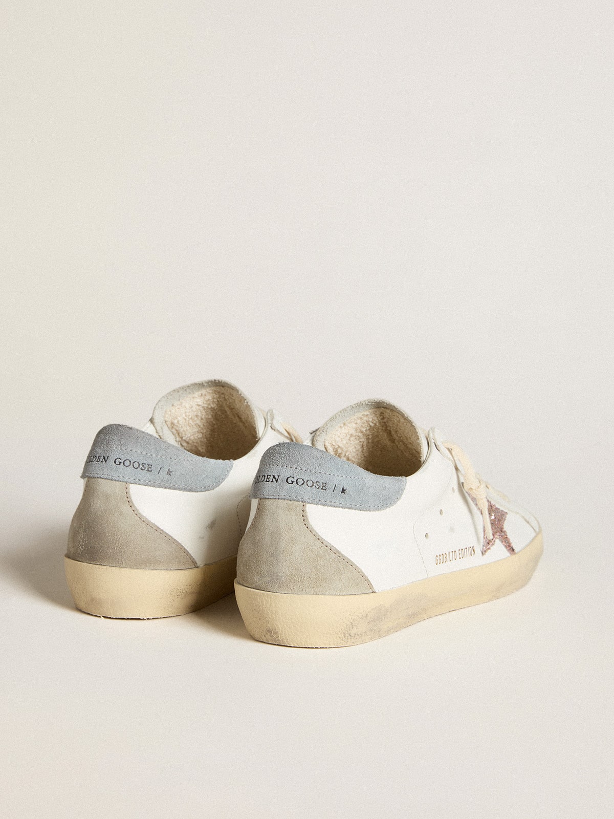Women's Super-Star LTD with multicolor glitter star and suede heel tab | Golden Goose