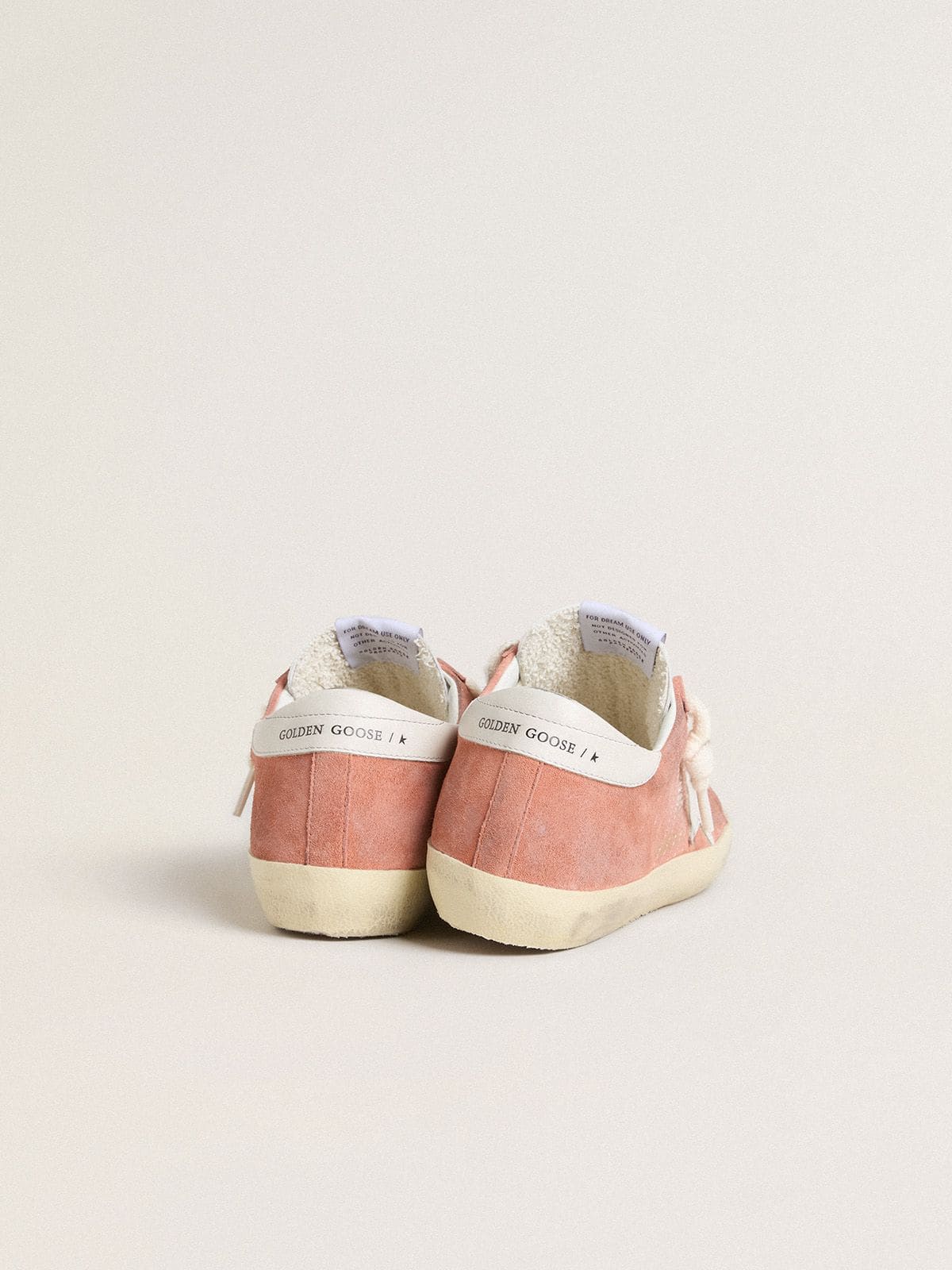 Women’s Super-Star in coral suede with white leather star and heel tab | Golden Goose