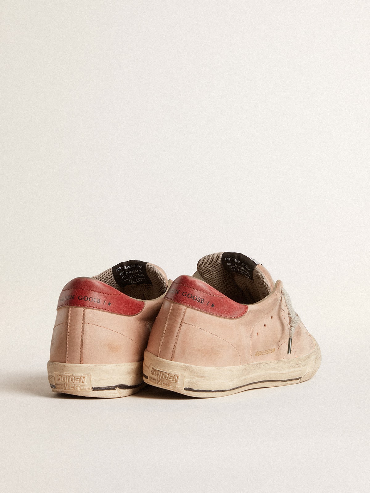 Super-Star LTD in pink nubuck with perforated star and leather heel tab | Golden Goose