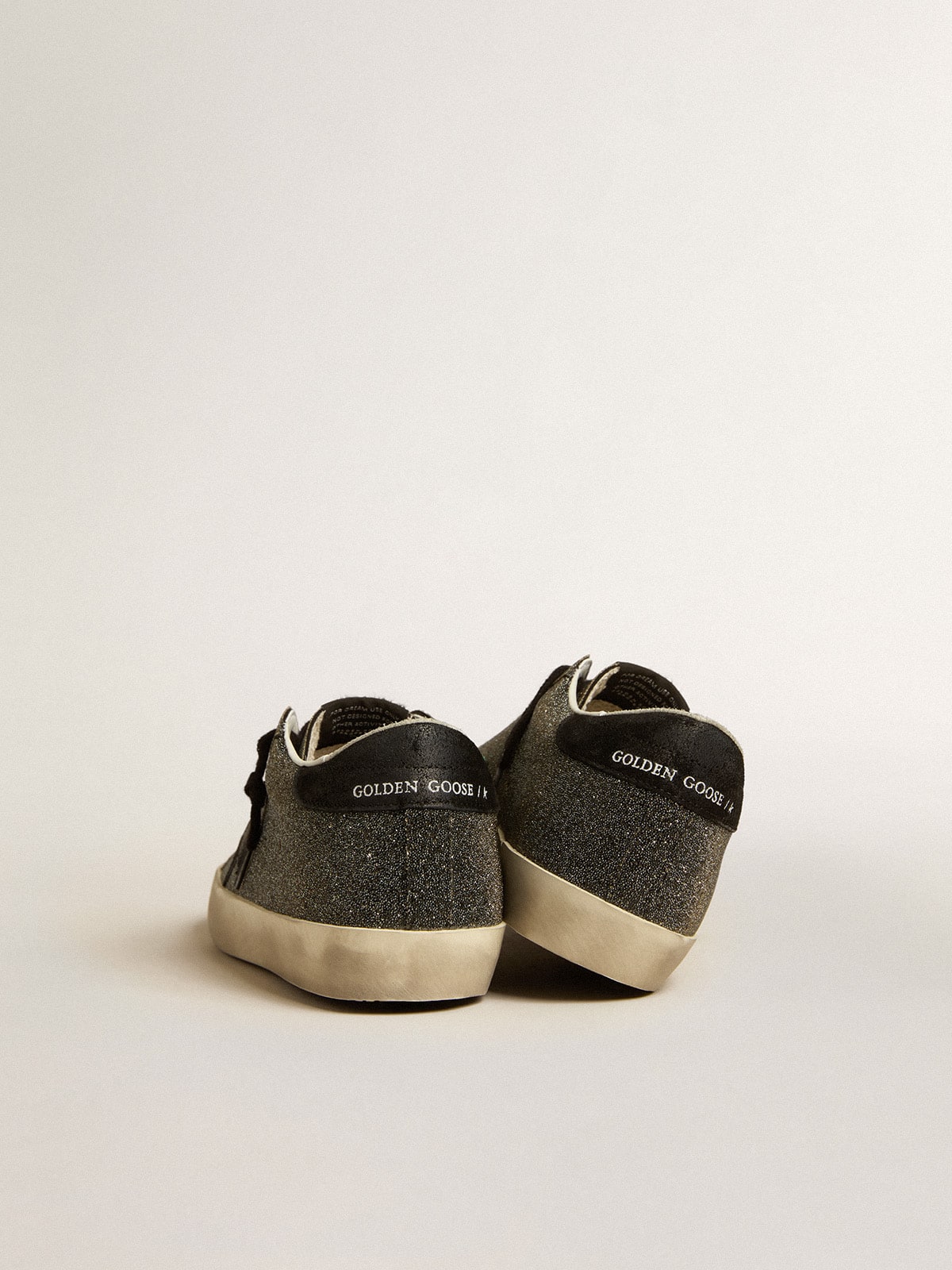 Women’s Super-Star in black Swarovski crystals with black suede star | Golden Goose