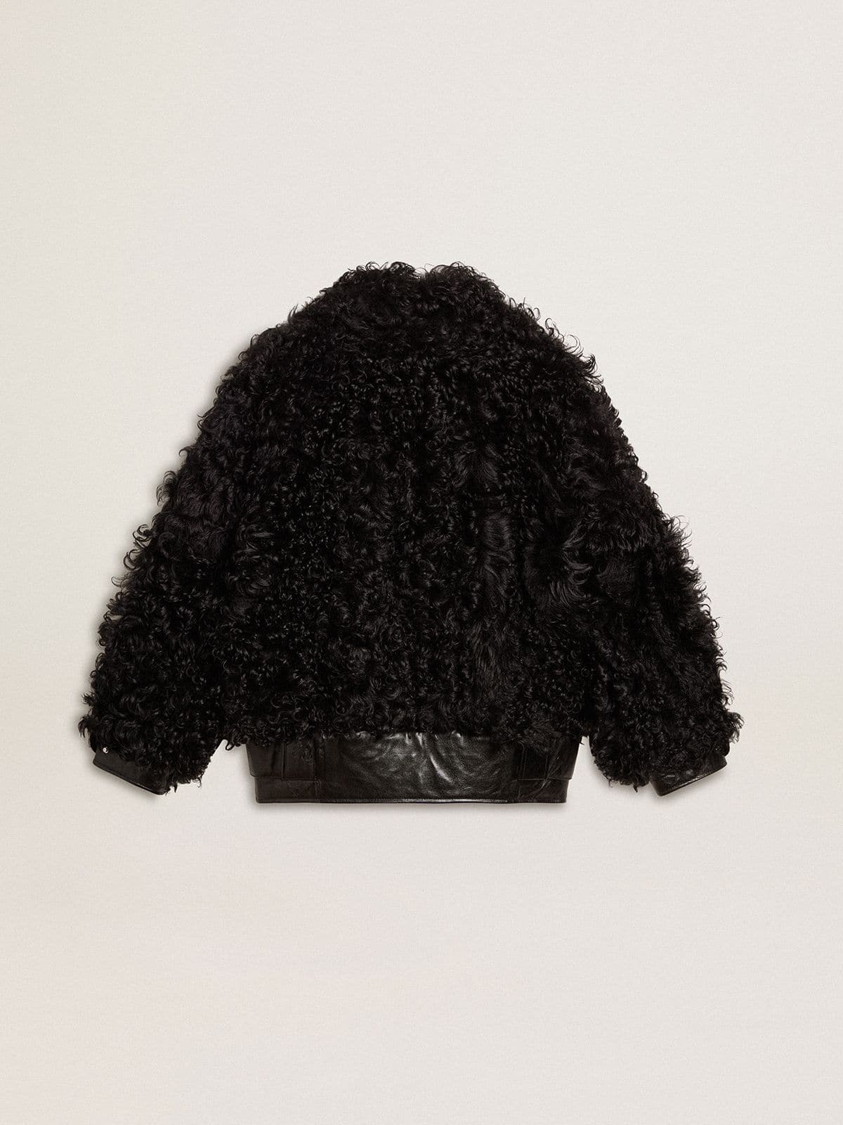 Women's black shearling jacket | Golden Goose