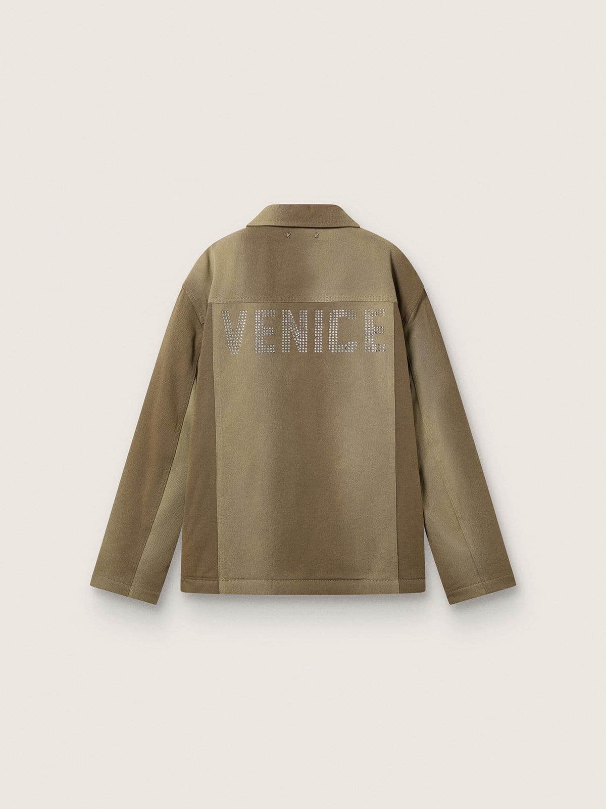 Unisex padded jacket in shades of khaki | Golden Goose