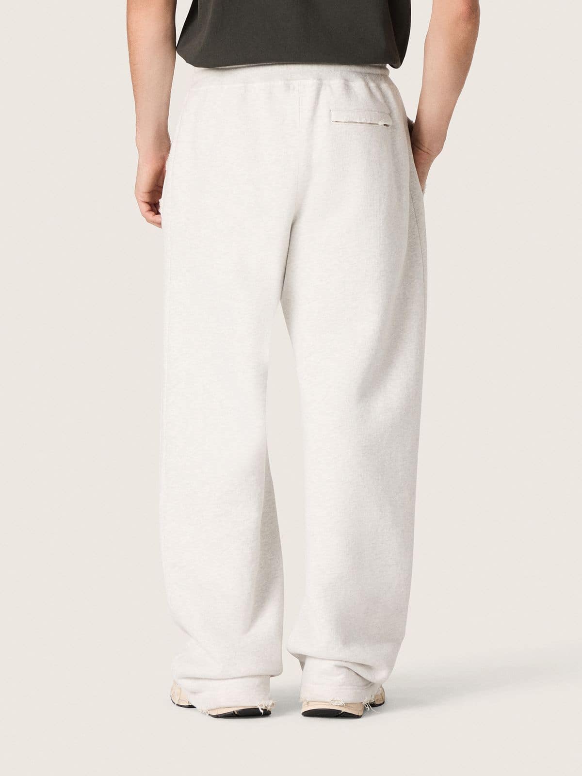 Star unisex sweatpants in gray melange fleece | Golden Goose