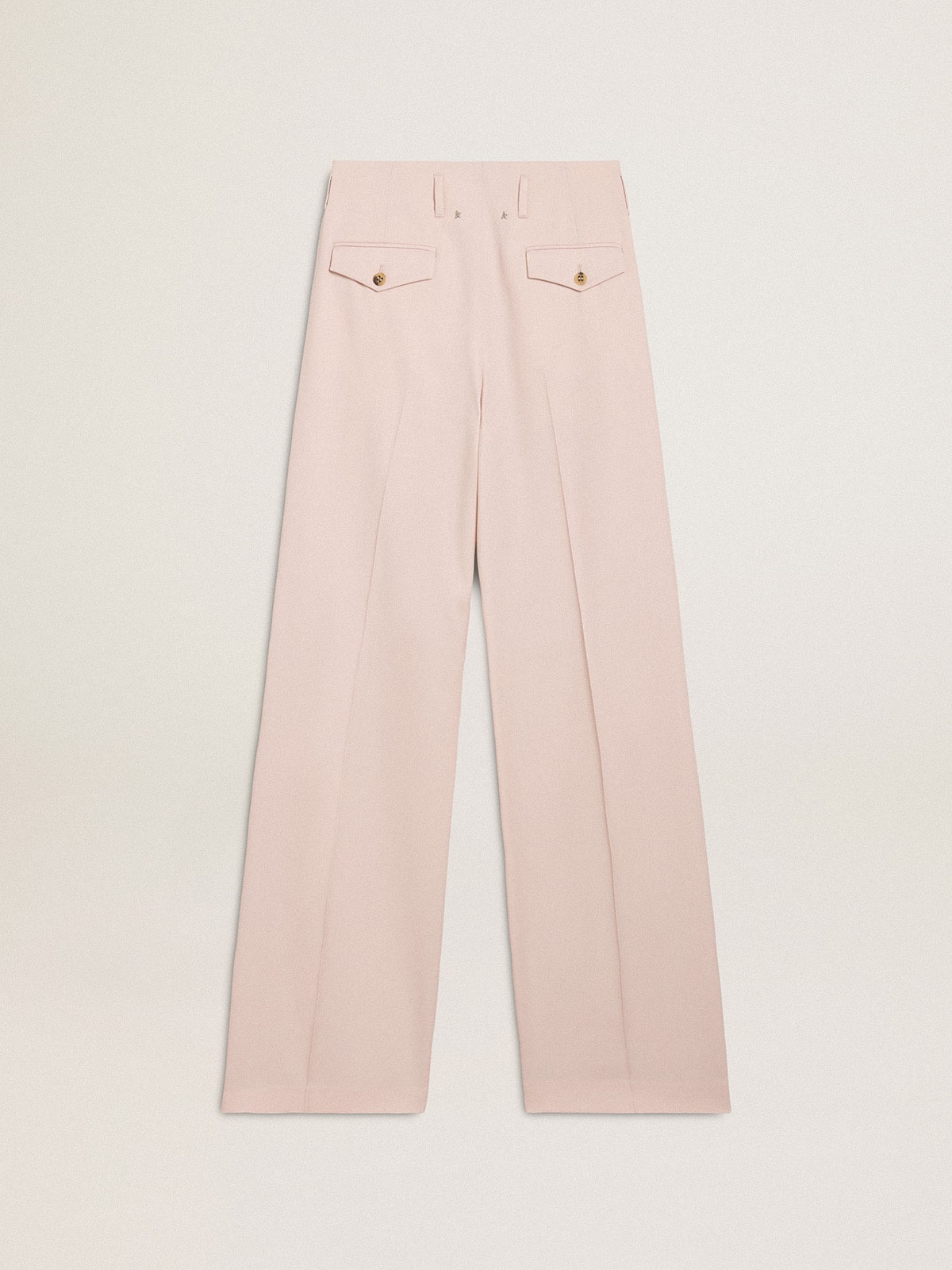 Women's pants in pink tailored wool fabric | Golden Goose