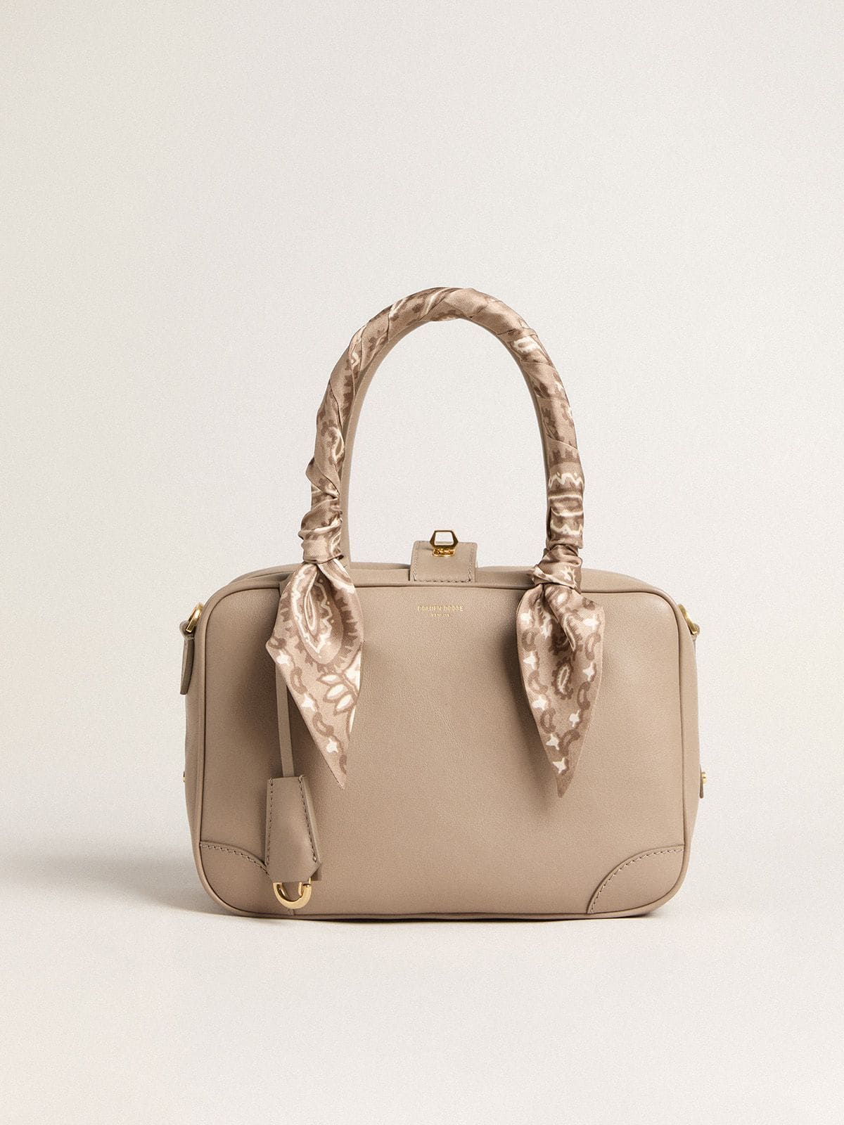 Vita Bag in taupe leather with gold details | Golden Goose