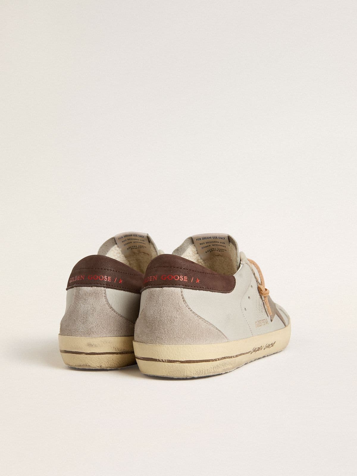 Men's Super-Star with tobacco-colored croc-print leather star and black leather heel tab | Golden Goose