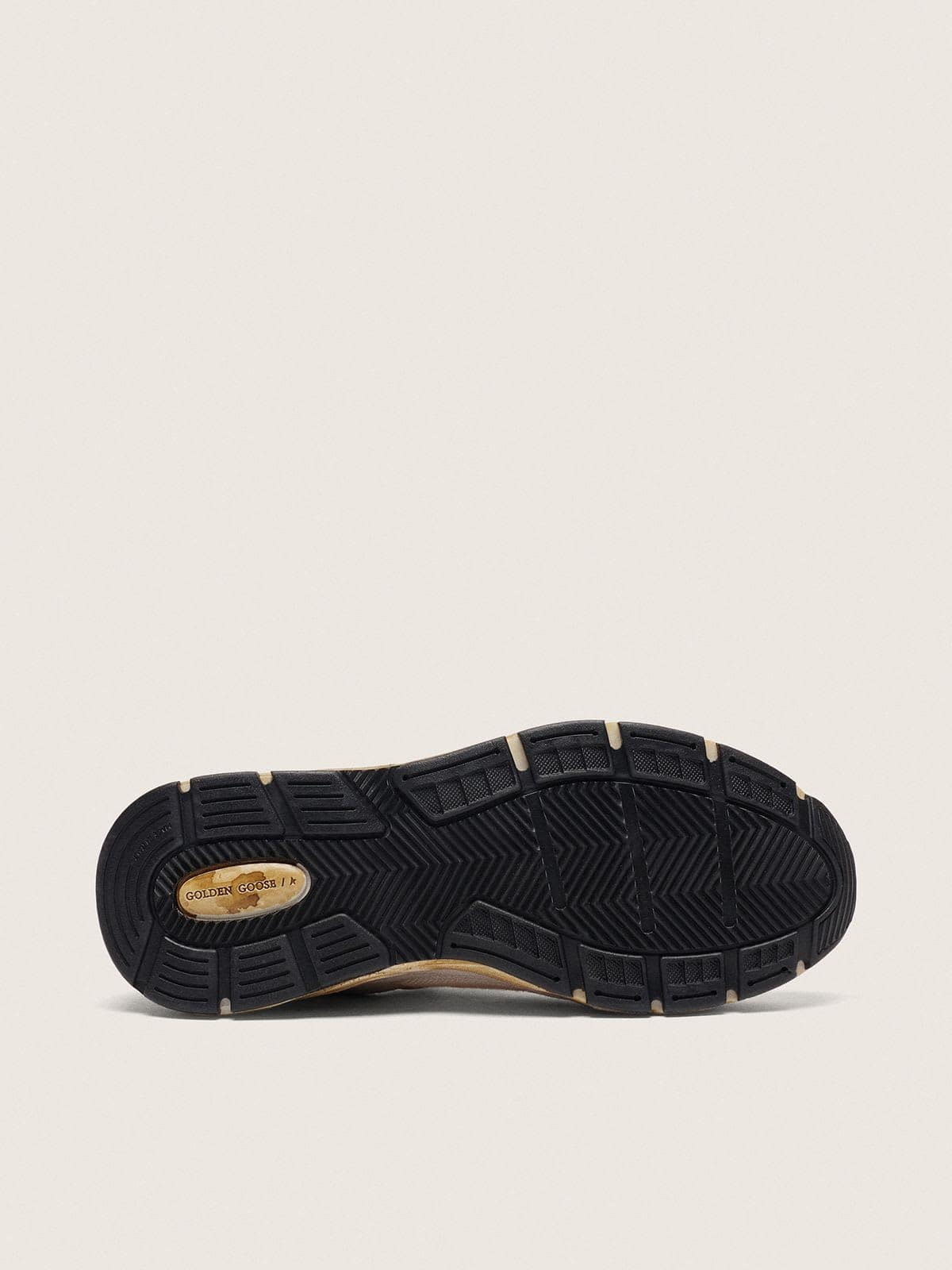 Men's Dad-Star in mesh and white suede with gold foiled leather star | Golden Goose
