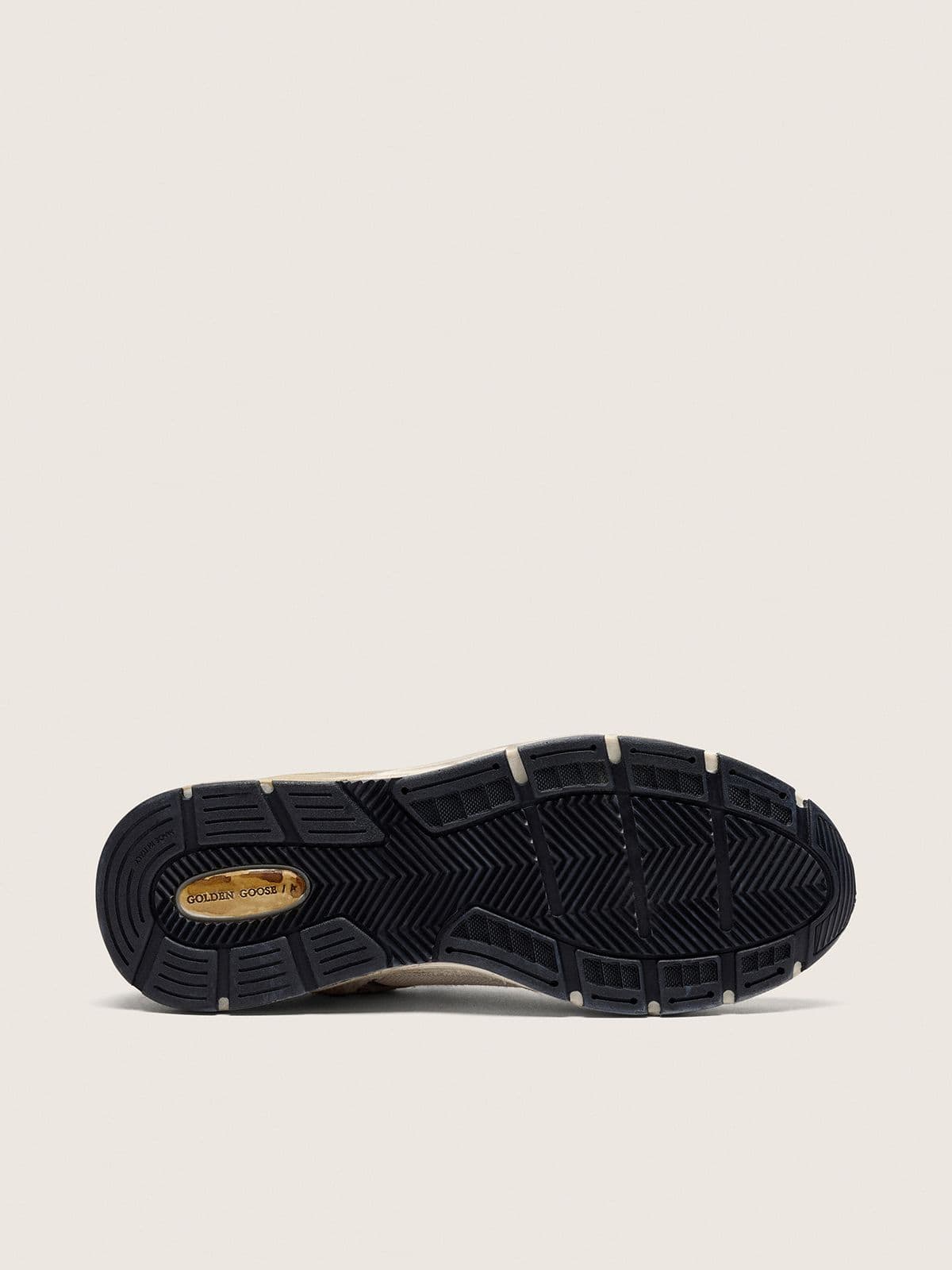 Men's Dad-Star in suede and mesh with white leather star and beige leather heel tab | Golden Goose