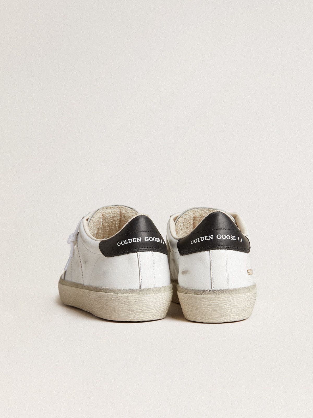 Men's Soul Star in white leather with black leather heel tab | Golden Goose