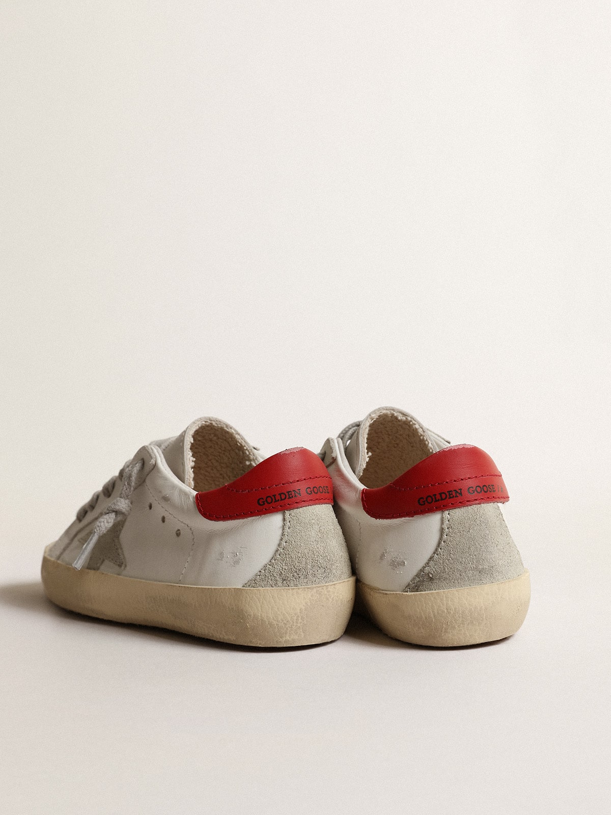 Super-Star Young with suede star and red leather heel tab | Golden Goose