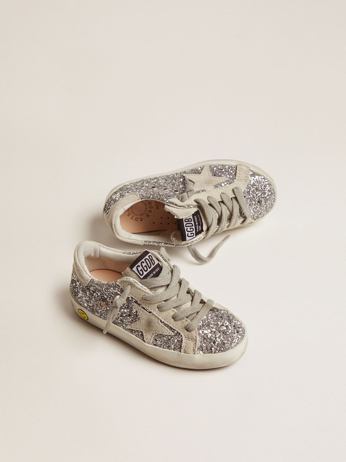 Super-Star Young with silver glitter | Golden Goose