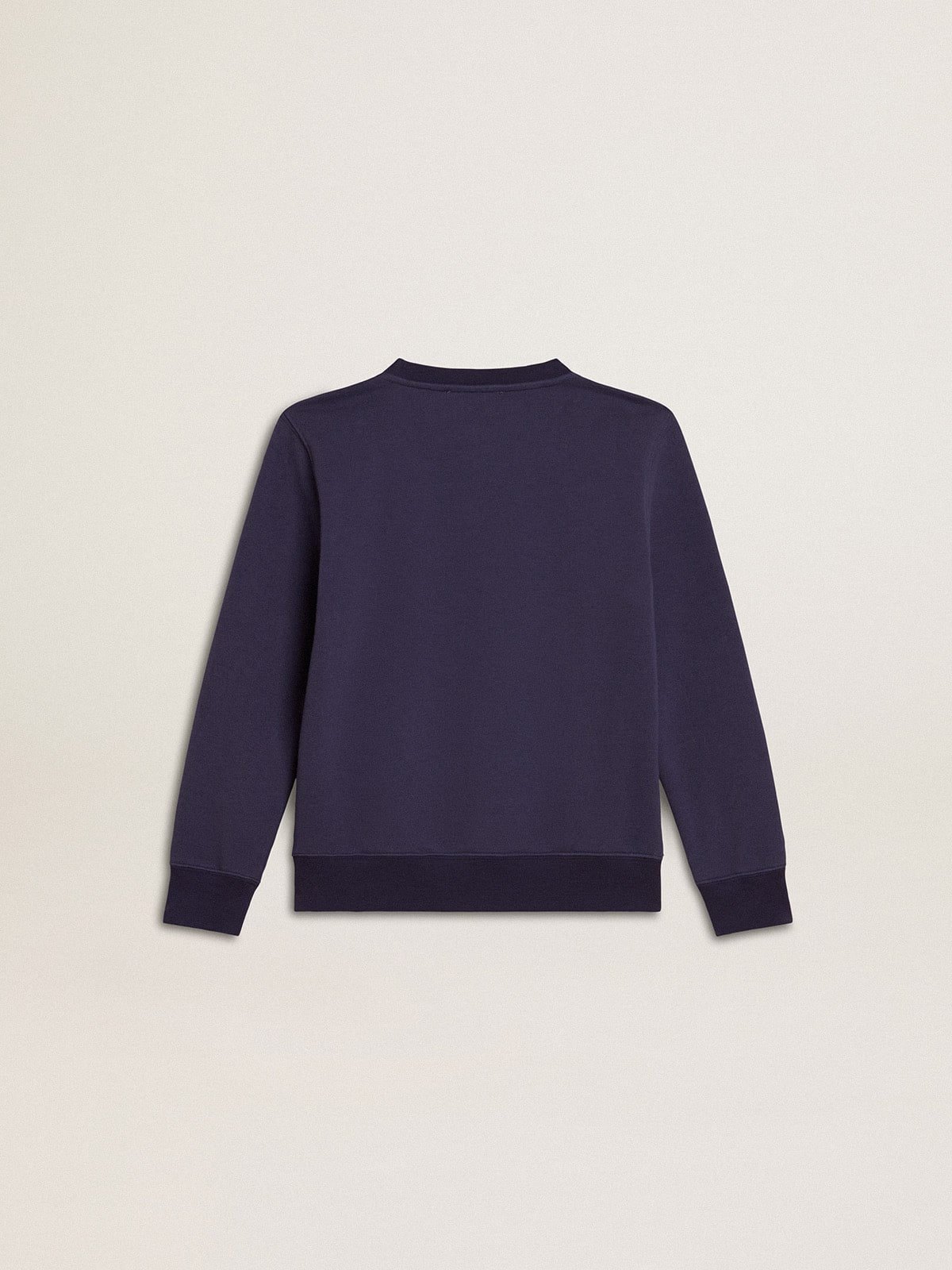 Blue-violet sweatshirt with Golden Goose lettering on the front | Golden Goose