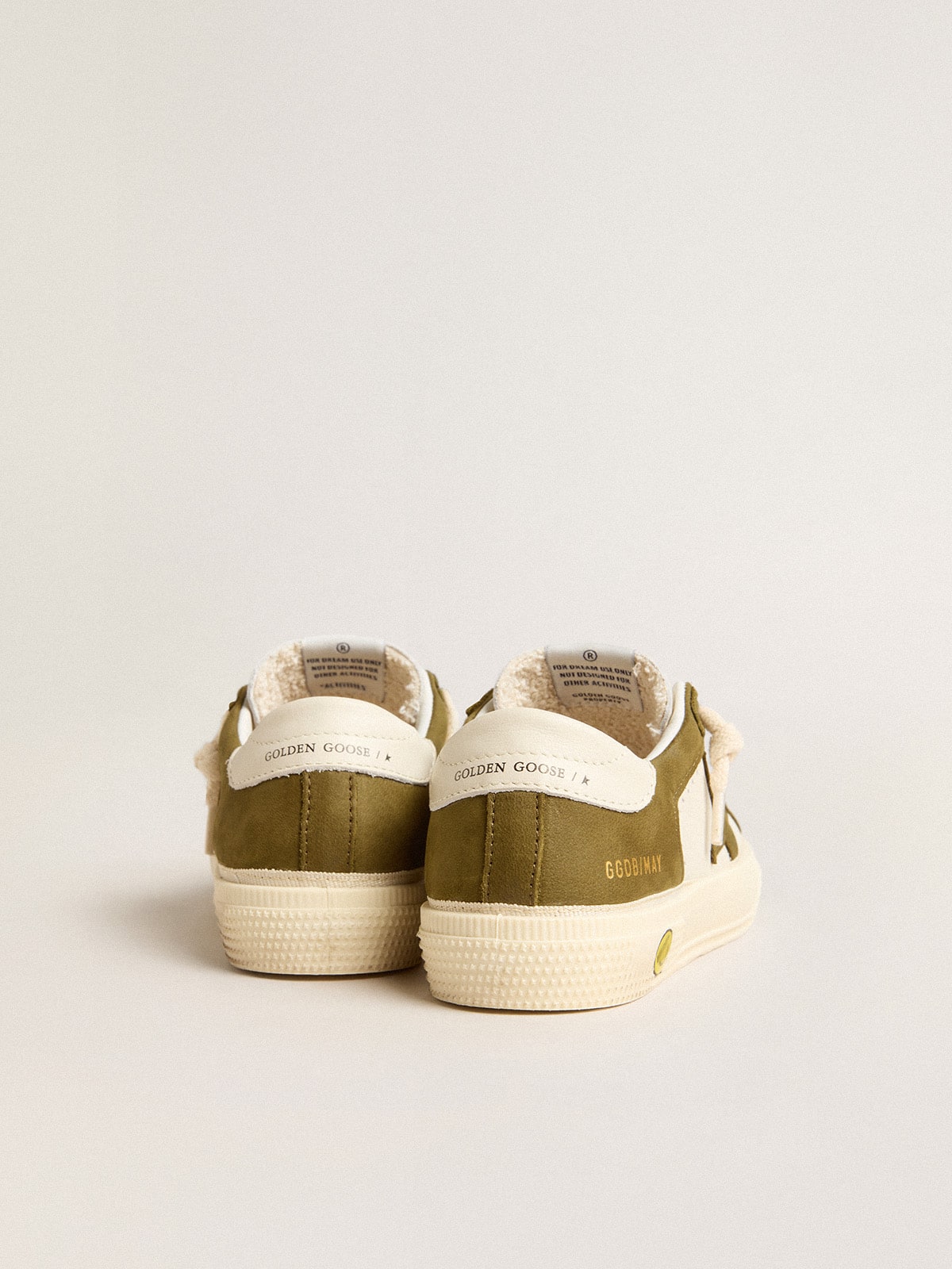 May Teen in white and military green leather | Golden Goose