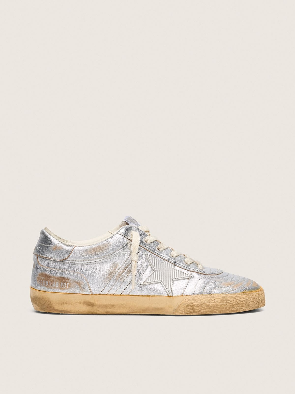 Women's Super-Star LAB in metallic nappa with silver TPU star | Golden Goose