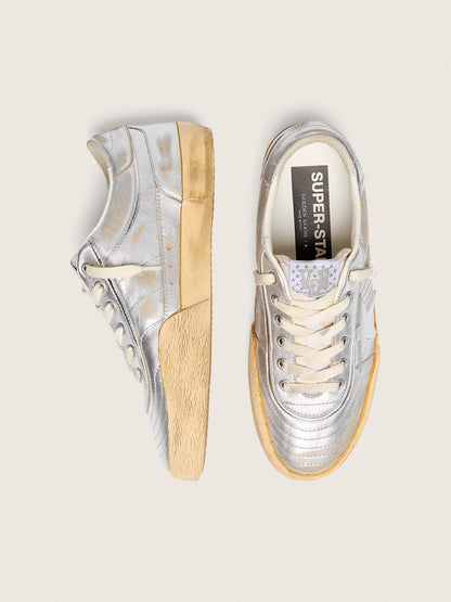 Women's Super-Star LAB in metallic nappa with silver TPU star | Golden Goose