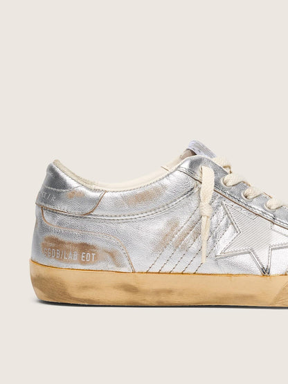Women's Super-Star LAB in metallic nappa with silver TPU star | Golden Goose