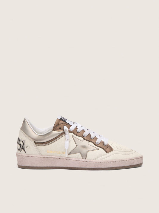 Women's Ball Star LTD in nappa leather with metallic bio-based star and inserts | Golden Goose