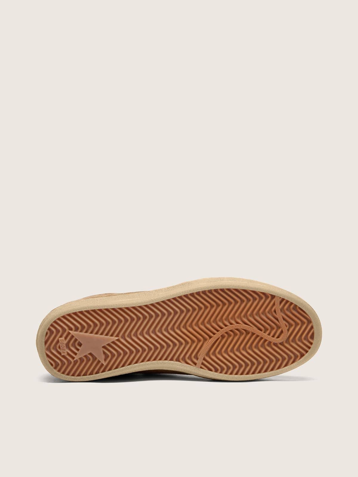 Women's Ball Star in tobacco suede with white leather star and cognac velvet inserts | Golden Goose