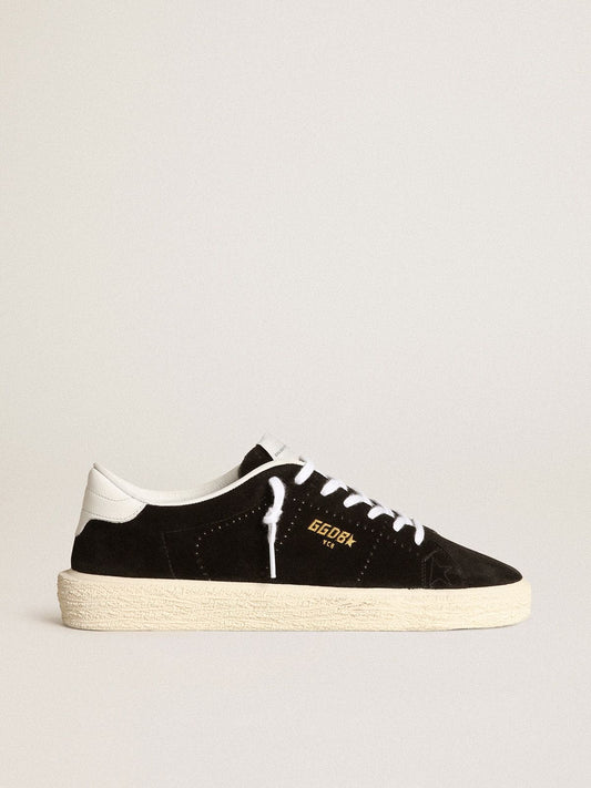 Women's Tennis in black suede with white leather heel tab | Golden Goose