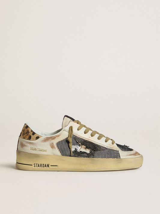 Women's Stardan in nappa and mesh with leopard-print pony skin heel tab | Golden Goose