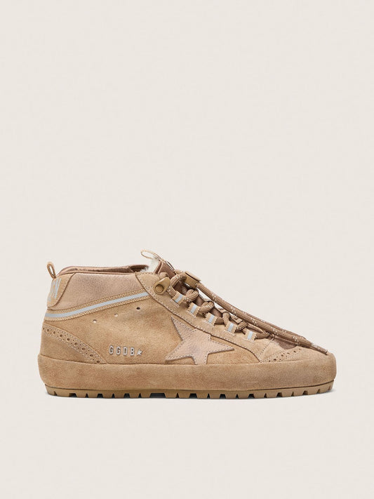 Women's Mid Star Ski in caramel suede with nubuck star and suede heel tab | Golden Goose