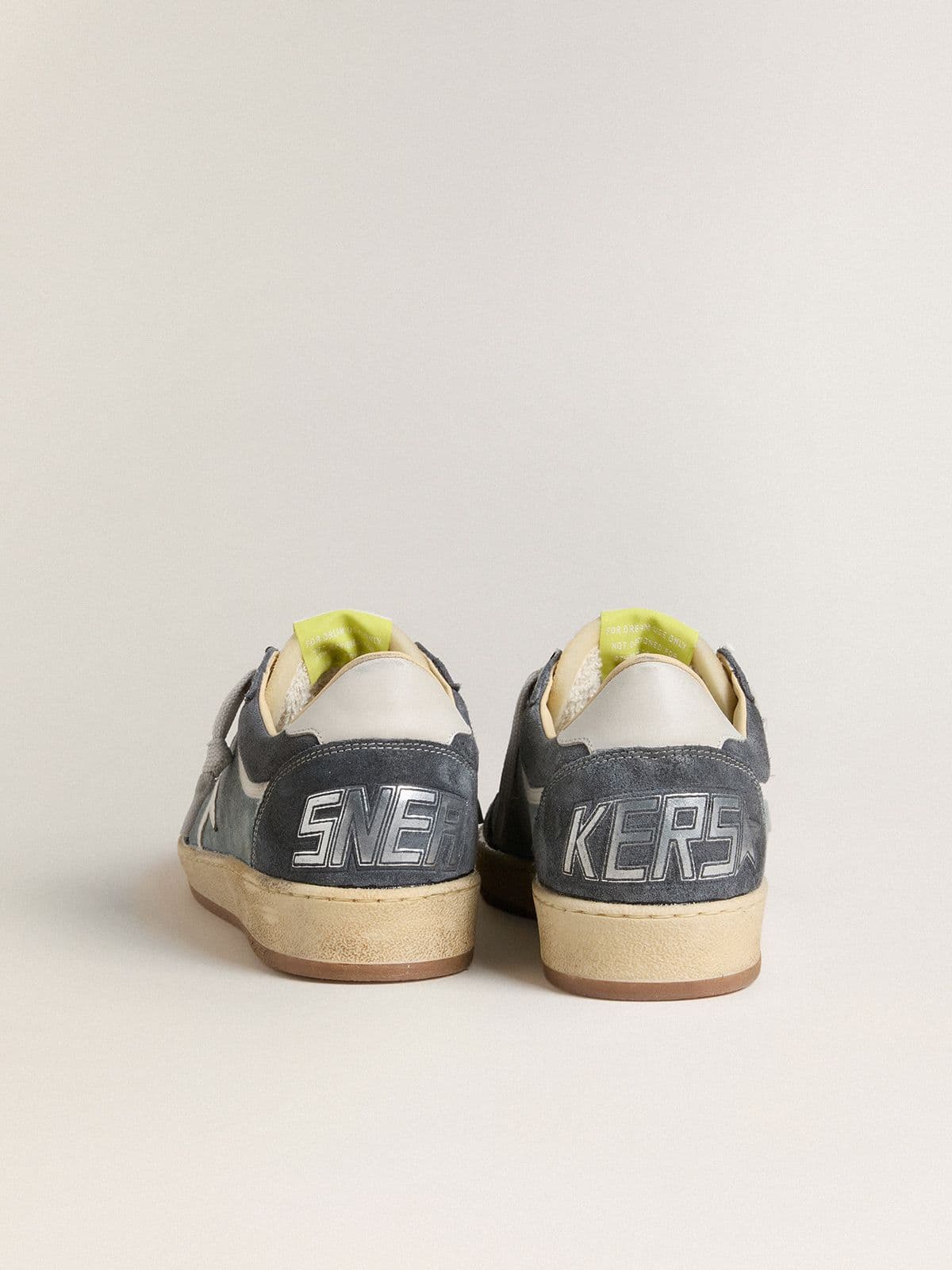 Women's Ball Star LTD in light blue suede with milk-white leather star and heel tab | Golden Goose