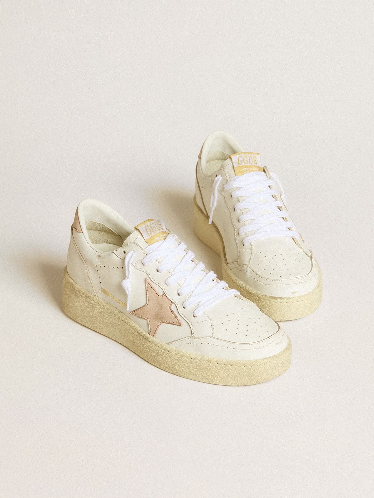 Women's Ball Star with pink nubuck star and heel tab | Golden Goose