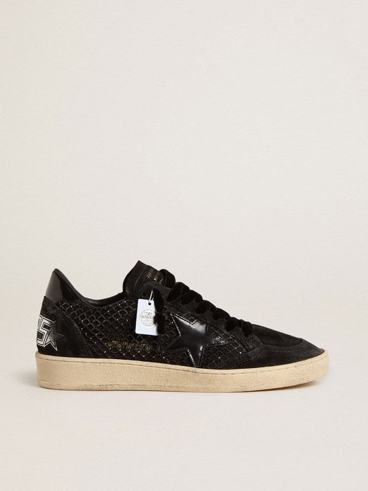 Women’s Ball Star in mesh with Swarovski crystals and black laminated leather star and heel tab | Golden Goose