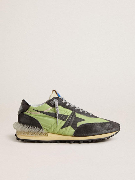 Women’s Marathon with green nylon upper and black star | Golden Goose