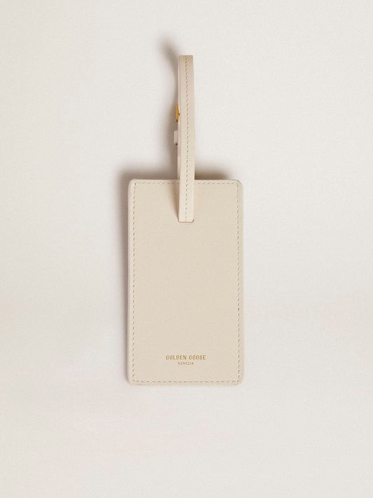 Worn white luggage tag | Golden Goose