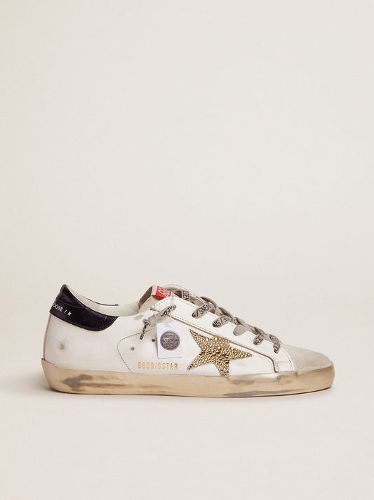 Women’s Super-Star  with blue heel tab and Swarovski crystal star | Golden Goose