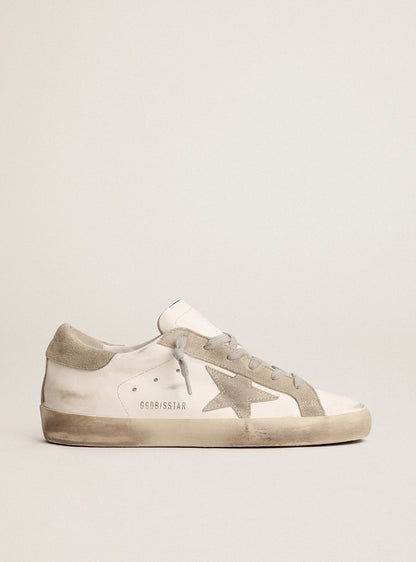 Women’s Super-Star with gray suede star and heel tab | Golden Goose