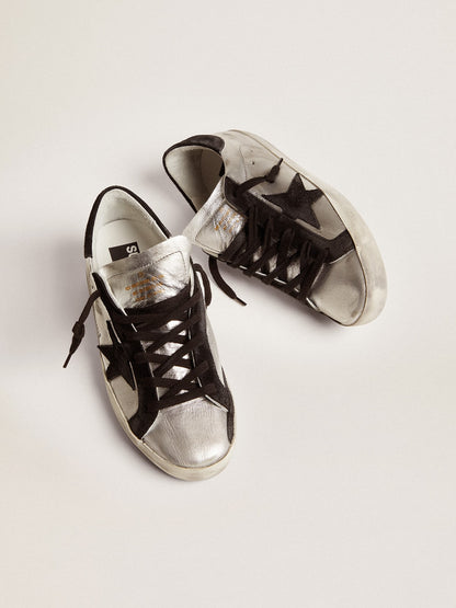 Women’s Super-Star sneakers in silver leather | Golden Goose | Golden Goose