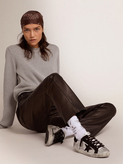 Women’s Super-Star sneakers in silver leather | Golden Goose | Golden Goose