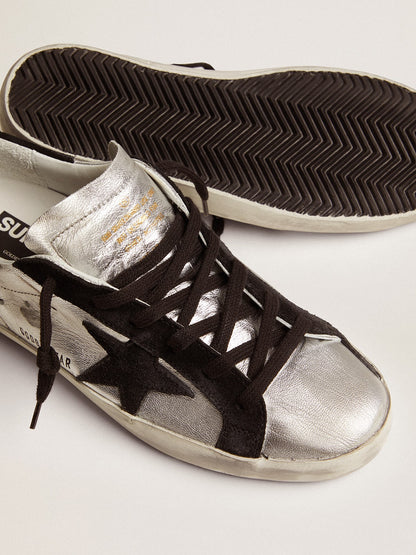 Women’s Super-Star sneakers in silver leather | Golden Goose | Golden Goose