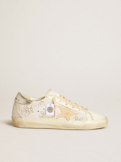 Women's Super-Star  with Swarovski crystals and smoke gray leather star | Golden Goose