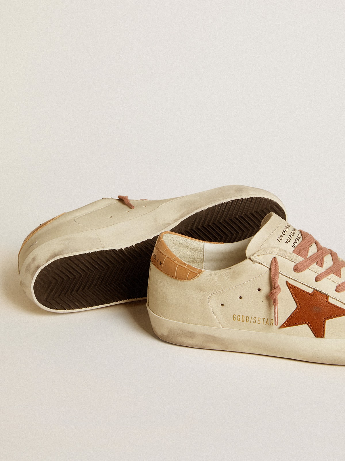Women’s Super-Star with leather star and crocodile-print leather heel tab | Golden Goose