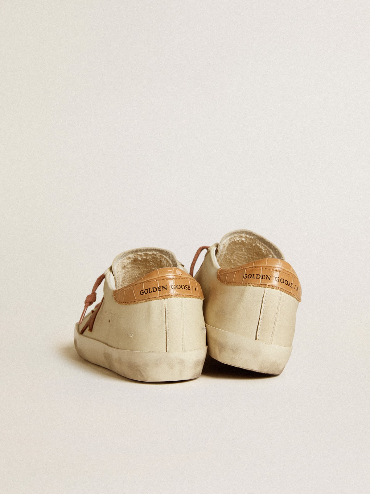 Women’s Super-Star with leather star and crocodile-print leather heel tab | Golden Goose