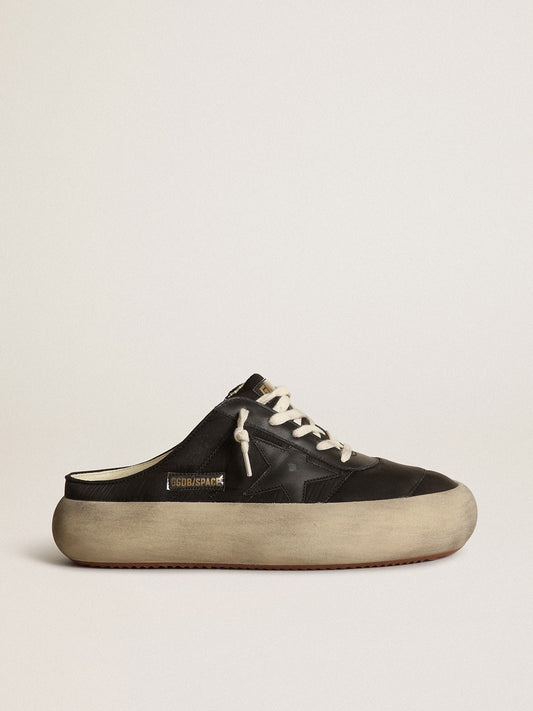 Women's Space-Star Sabots with leather star and shearling lining | Golden Goose