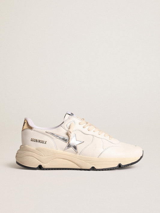 Running Sole in nappa with silver star and gold leather heel tab | Golden Goose