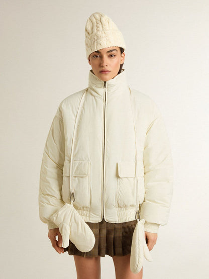 Women’s cream padded jacket | Golden Goose