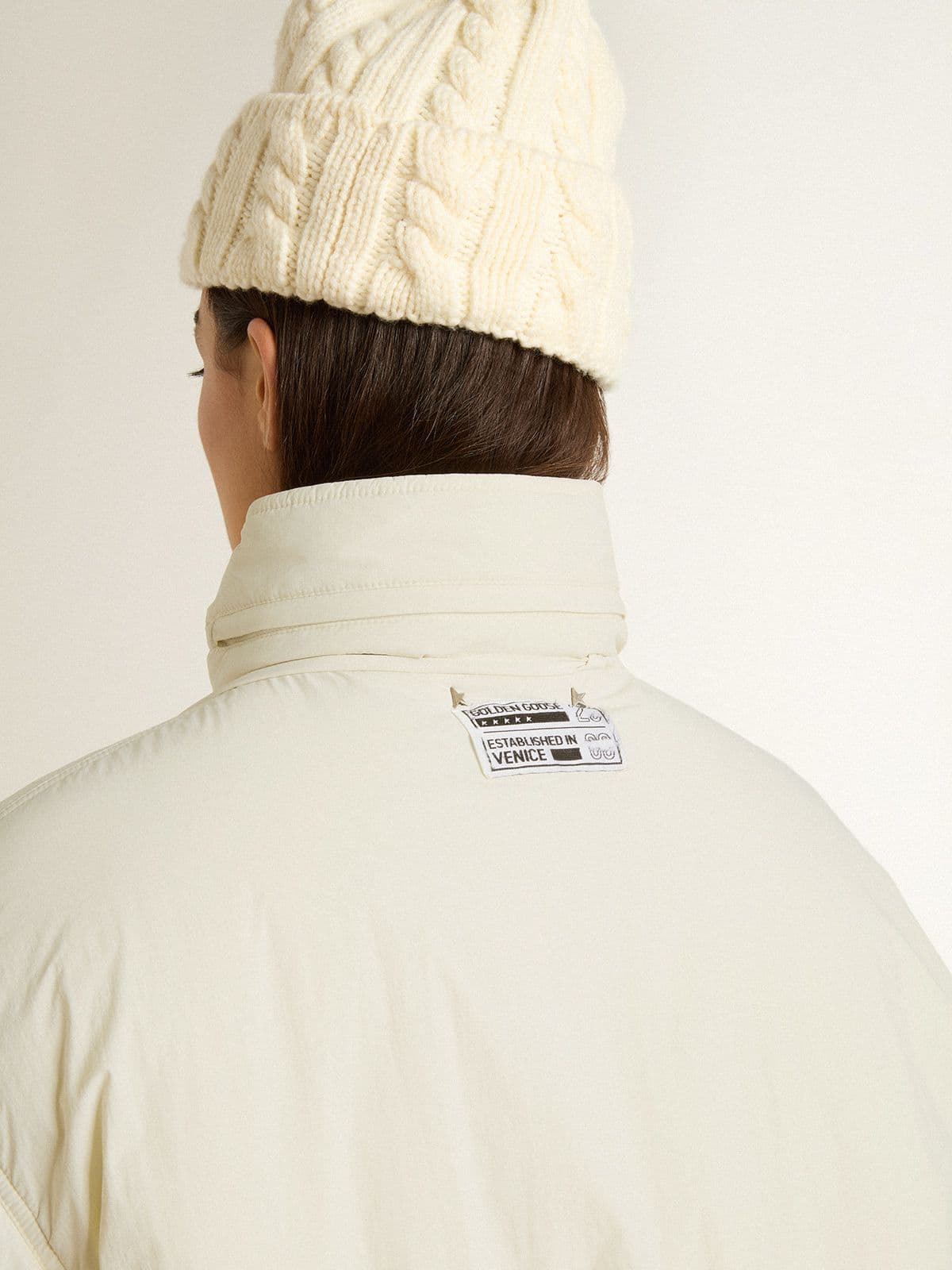 Women’s cream padded jacket | Golden Goose