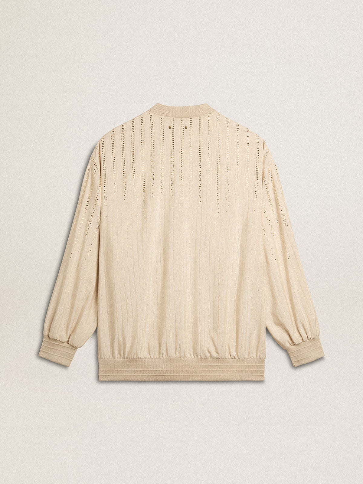 Women's silk and viscose cardigan with pinstripe motif | Golden Goose