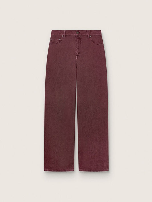 Women's jeans in burgundy denim | Golden Goose