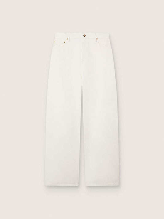 Golden women’s boyfriend jeans in optical white bull denim | Golden Goose